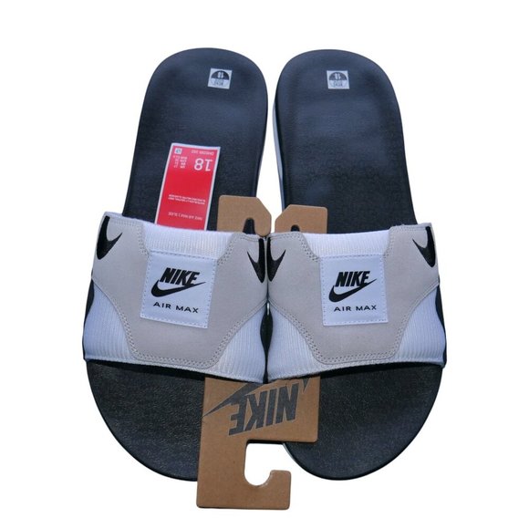 Nike Men's Air Max 1 Slide Size 18 Slippers Sandals Black/Gray/White DH0295-102 - Picture 10 of 11